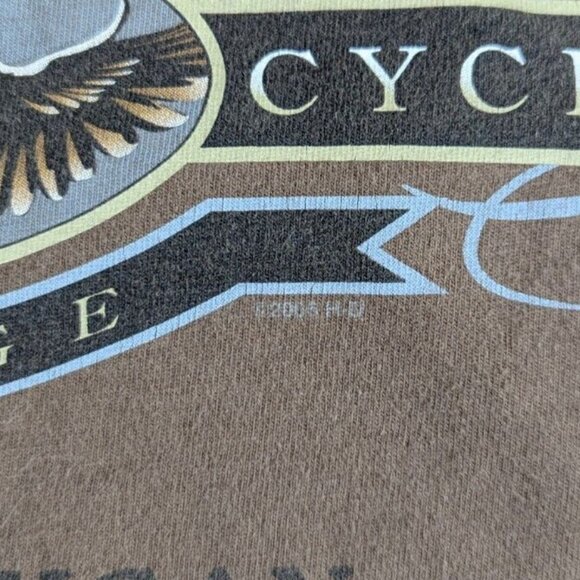 Vintage Y2K Harley Davidson Pocket T Shirt Mens 2XL Eagle Biker Great Lakes USA - Picture 7 of 9